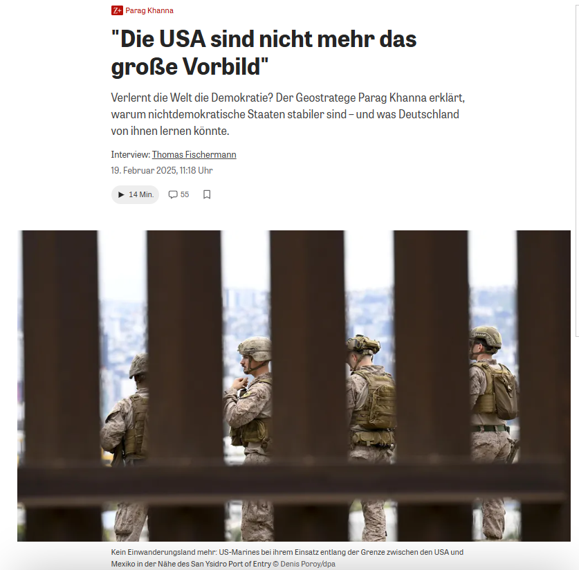 “Die USA sind nicht mehr das große Vorbild”